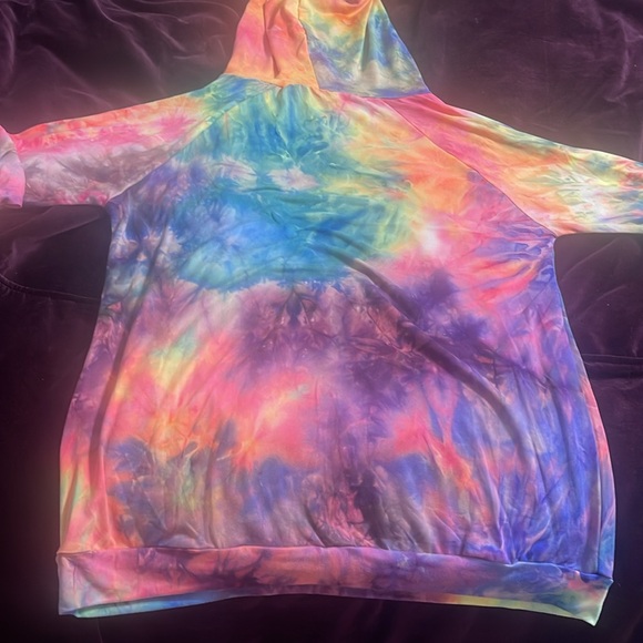 BiBi sz Small hoodie, lightweight tie dye NEON - Picture 5 of 6